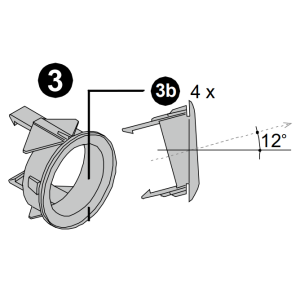 12 degrees plastic for sensor 1x piece 