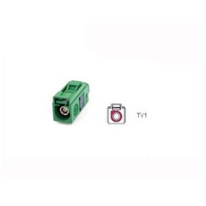 Fakra female connector green/6002 TV/Camera input incl. metal insert