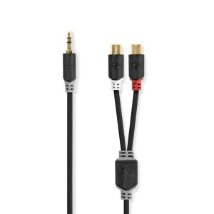 High Quality Audio cable 3.5 mm jack (male) --> 2x RCA cinch (female) 20cm