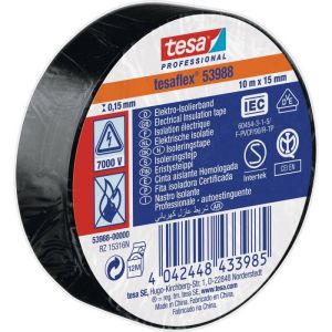 TESA Electric insulating tape PVC - black 15mm_10 meter